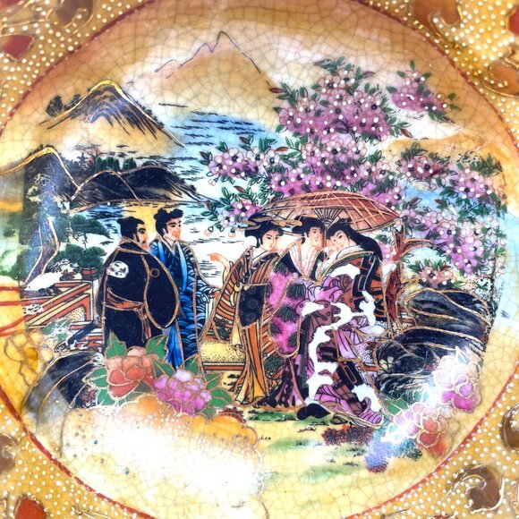 Antique Chinese Porcelain Bowl with Hand Painted Scenes From Social Life 8 *5 in - Picture 4 of 12
